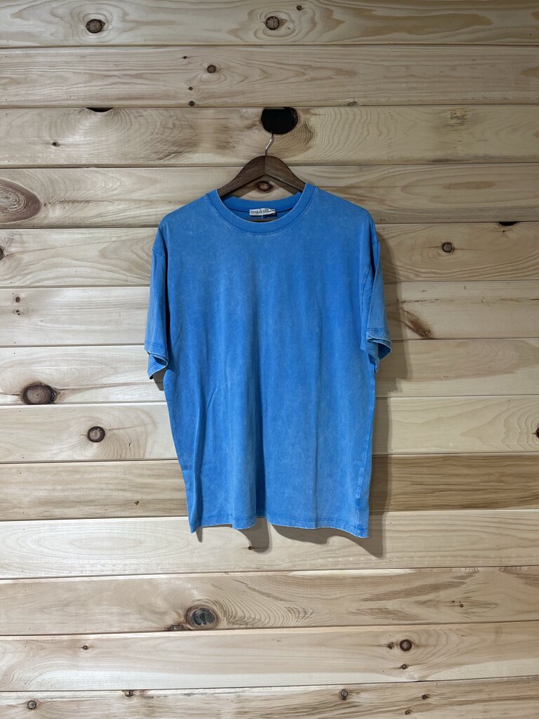 Acid Washed Short Sleeve Top