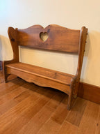 27" Wooden Heart Bench