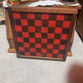 Wood Red Checker Board