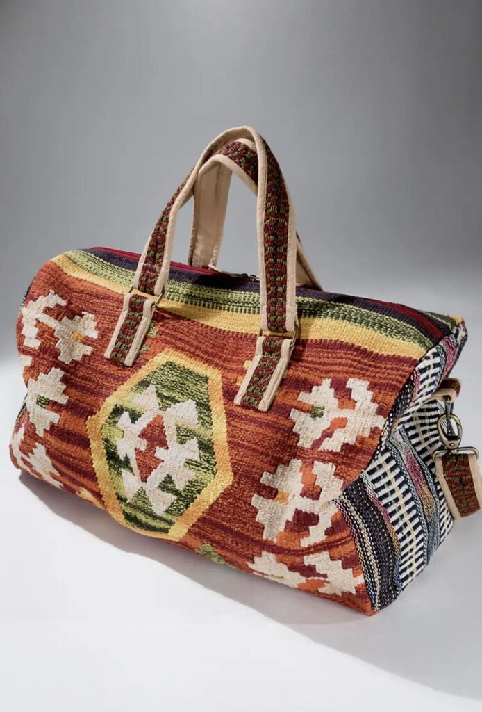Ethnic Print Duffel Bag
