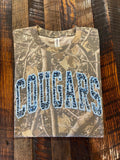 Cougars Sequin Embroidery Tee
