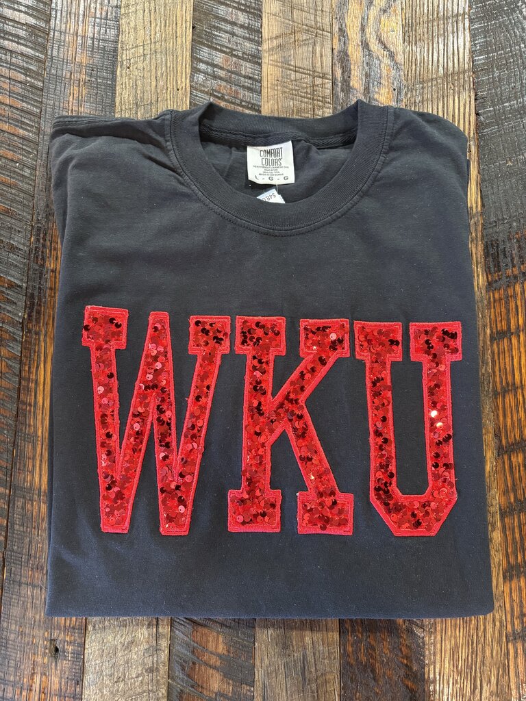 WKU Sequin Embroidery Tee