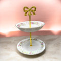 2 Tier Rose w/Bow Handle