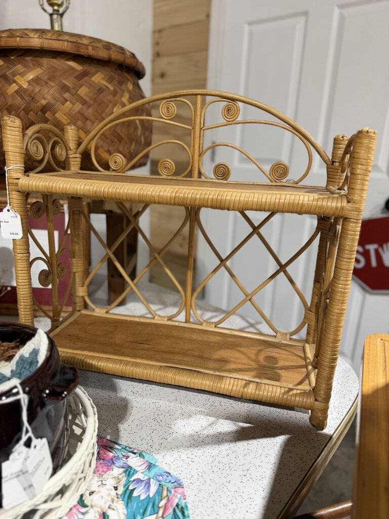 17" Wicker Shelf