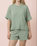 Ribbed Knit Comfy Top & Short Set