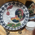 Rooster plate w/black trim
