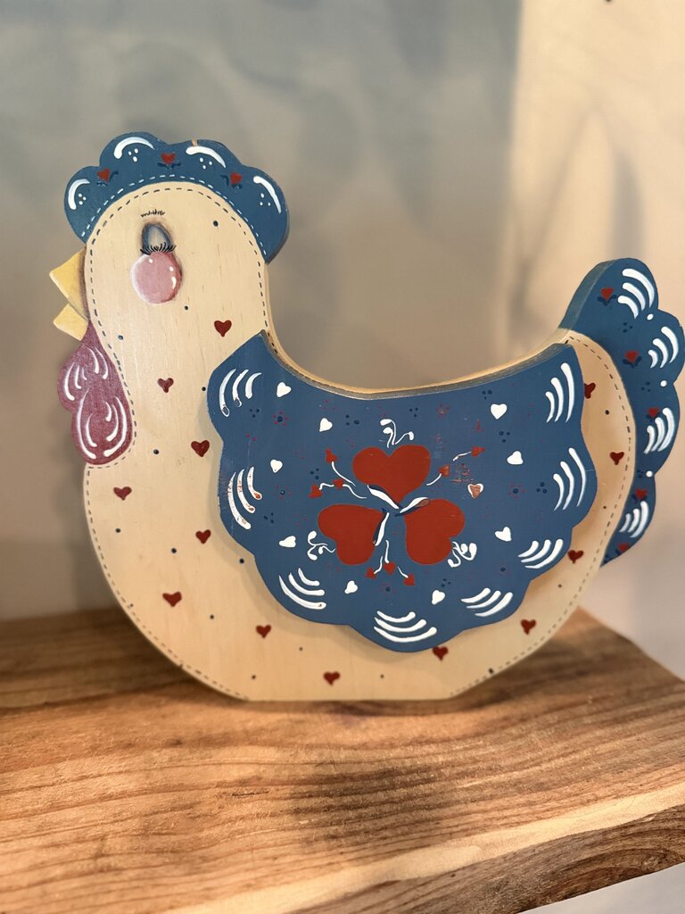 Handpainted Wooden Chicken
