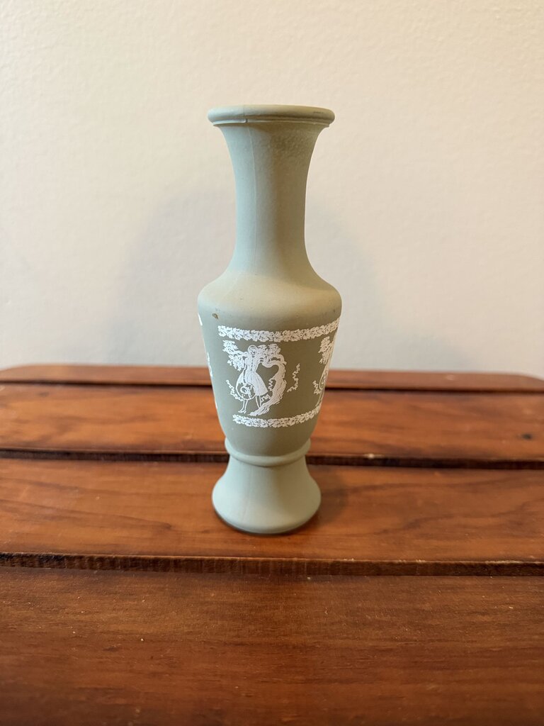 Avon Imitation Wedgewood Sage Green Vase