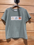 Sage Pumpkin Embroidered Tee 6