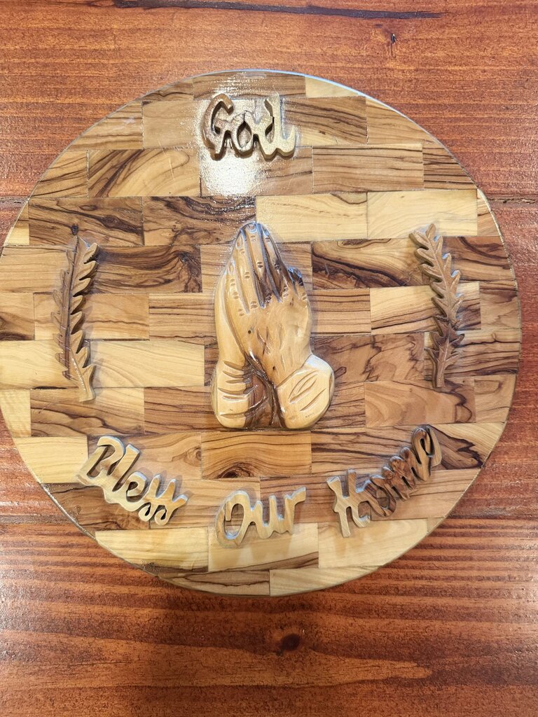 Wooden God Bless Our Home