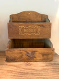 Wall Mount Wooden Stamp Box