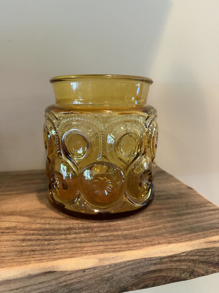 LE Smith Amber 5" Glass Jar