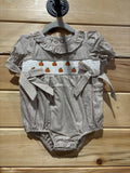 Beige Smocked Pumpkin Bubble 3m