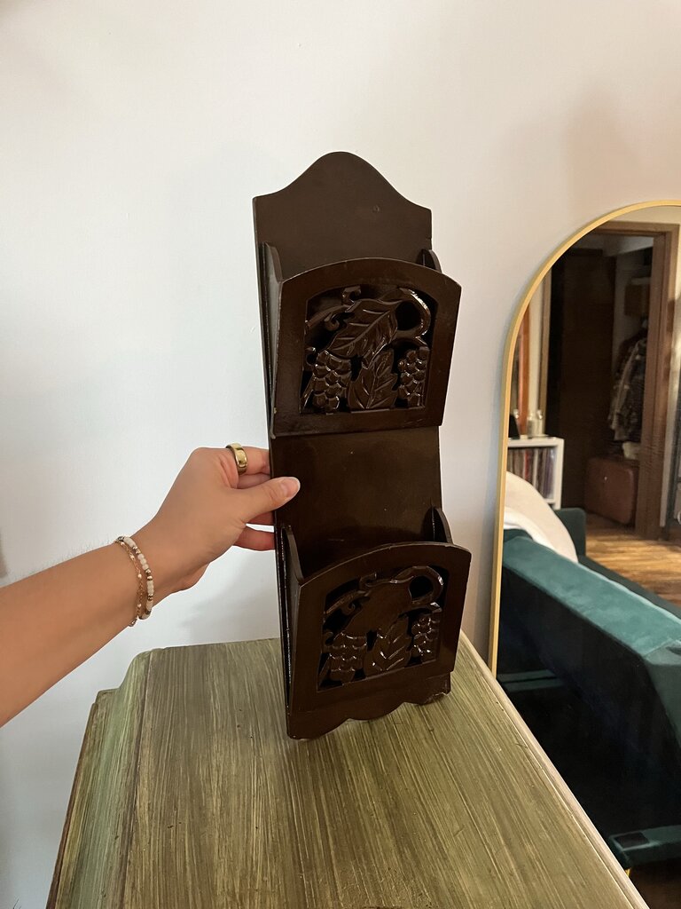 2-Tier Wood Letter Holder Wall Hanging