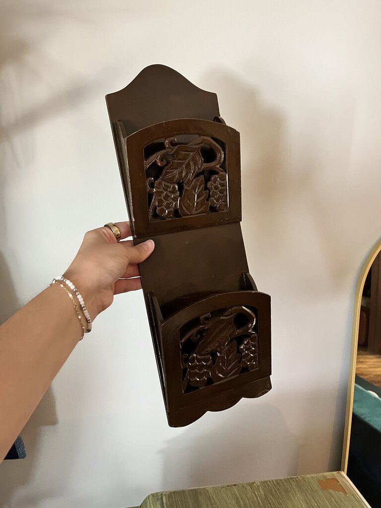 2-Tier Wood Letter Holder Wall Hanging