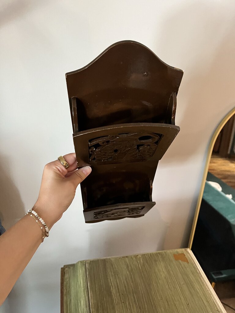2-Tier Wood Letter Holder Wall Hanging