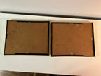 1978 Rural Art by Robert Nidy in Gold Frames Set of 2