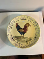 Rooster Folk Art Handpainted Plate