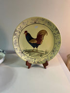 Rooster Folk Art Handpainted Plate
