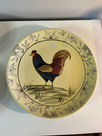 Rooster Folk Art Handpainted Plate