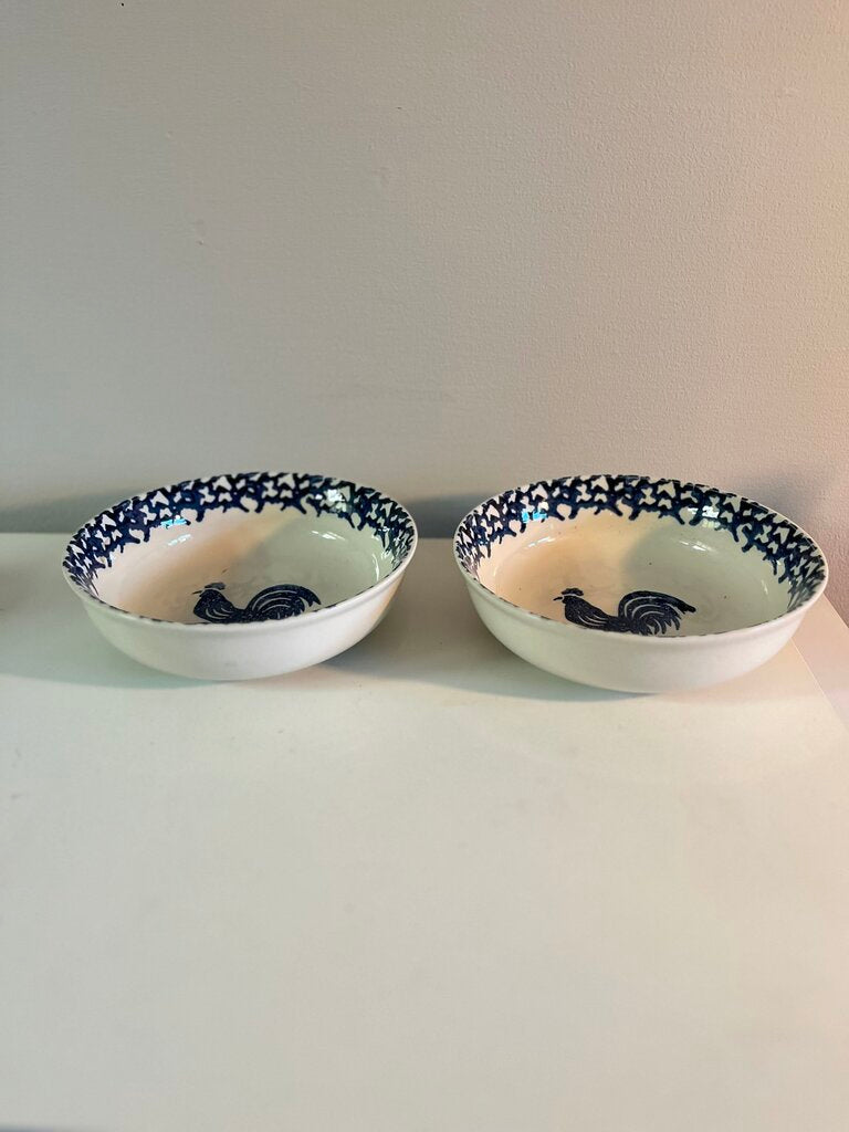 Rooster Folkcraft Farmhouse Bowl Set