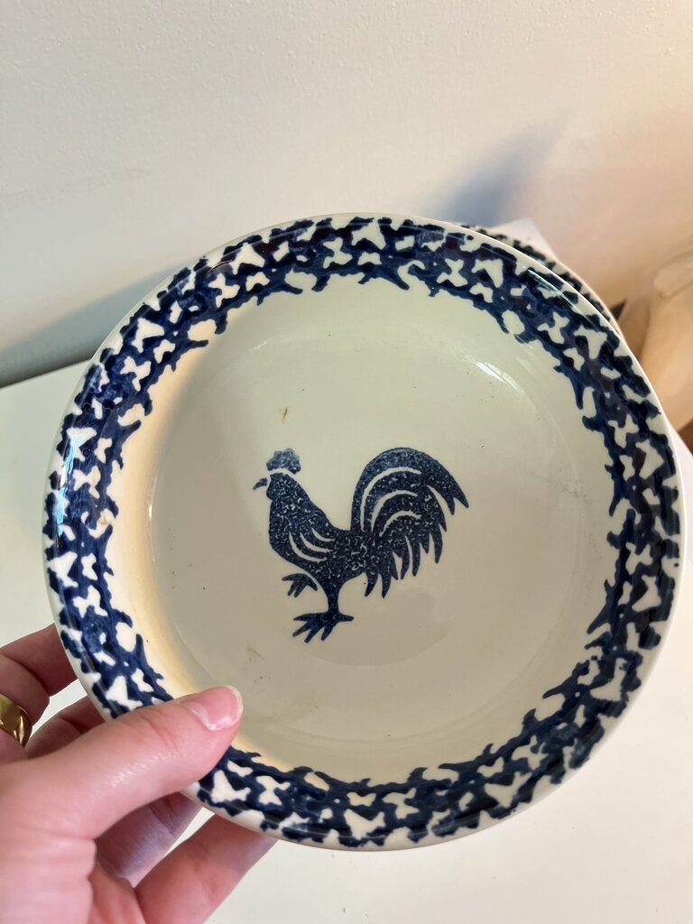 Rooster Folkcraft Farmhouse Bowl Set