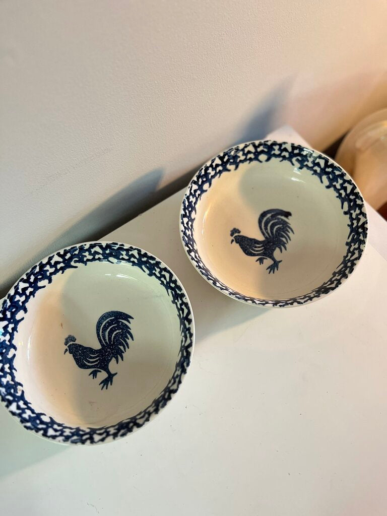 Rooster Folkcraft Farmhouse Bowl Set