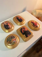 Religious Set of 5 Gold Ornate Wall Hangings