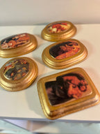 Religious Set of 5 Gold Ornate Wall Hangings