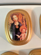 Religious Set of 5 Gold Ornate Wall Hangings