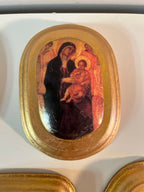 Religious Set of 5 Gold Ornate Wall Hangings