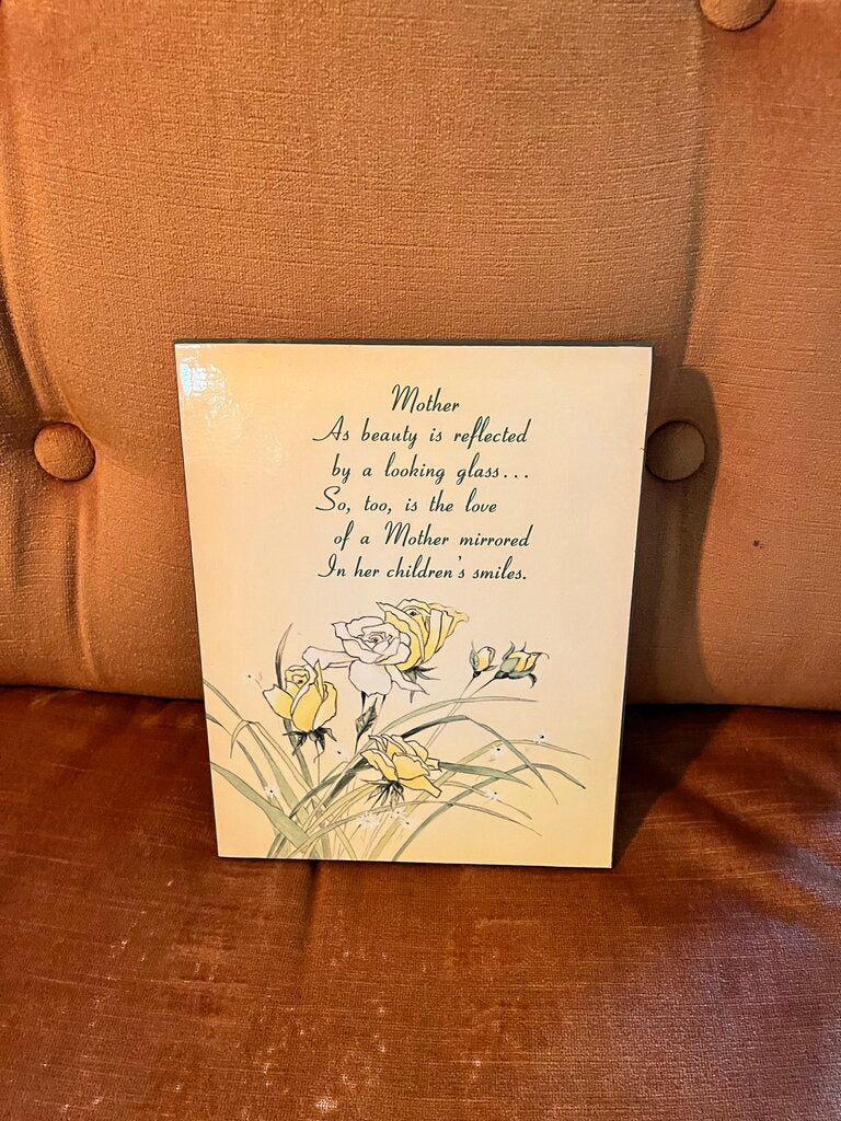Mother Yellow Poem Wall Hanging