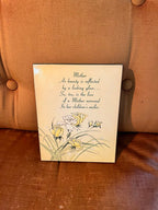 Mother Yellow Poem Wall Hanging