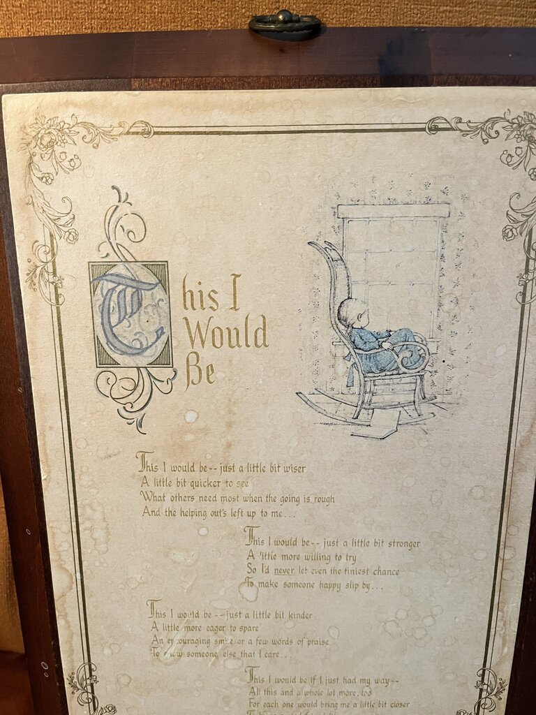 Nursery This I Would Be Poem Wooden Wall Hanging