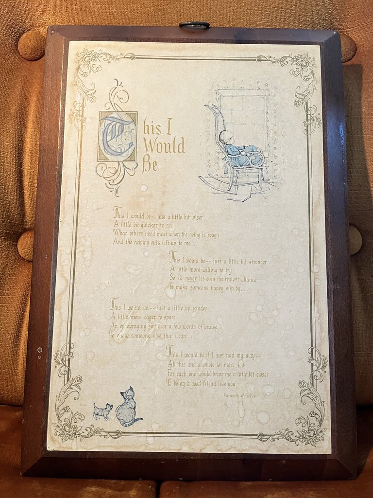 Nursery This I Would Be Poem Wooden Wall Hanging