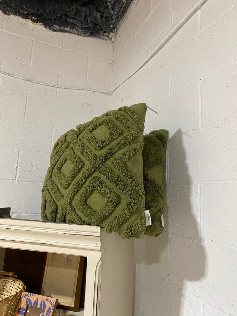 Olive Green Pillows Set of 2