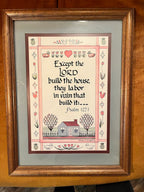 Wood Framed Lord Prayer Cottage Hanging