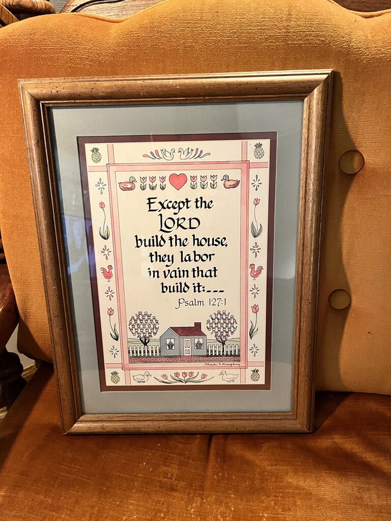 Wood Framed Lord Prayer Cottage Hanging