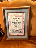 Wood Framed Lord Prayer Cottage Hanging