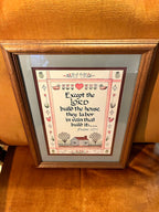Wood Framed Lord Prayer Cottage Hanging