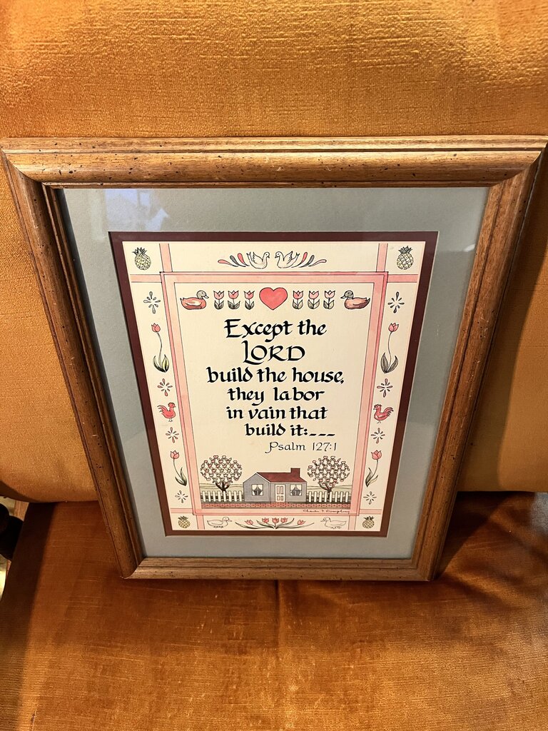 Wood Framed Lord Prayer Cottage Hanging