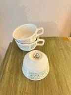 Green/Orange Homer Laughlin Set of 3 Mugs