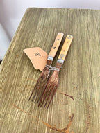 Antique 50's Bone Fork Set of 2