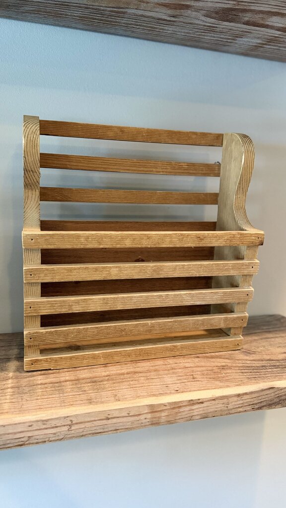 Wooden Wall Mail Holder
