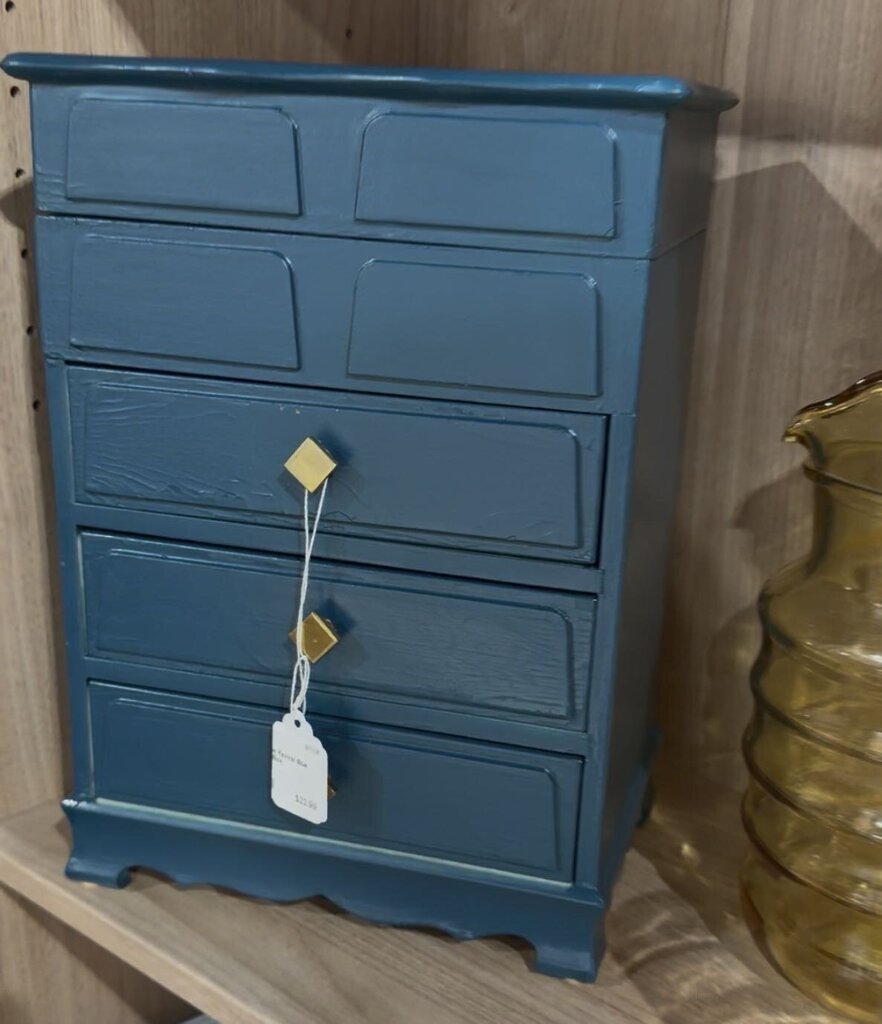 Blue Musical Jewelry Box