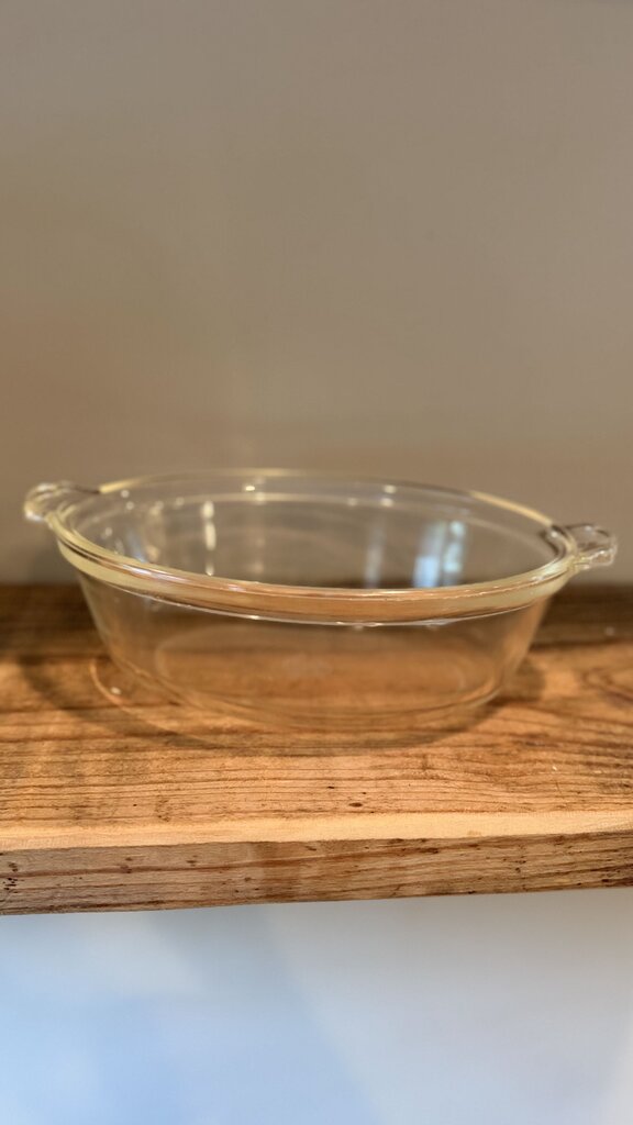 Pyrex Clear Glass Baking Dish w/handles USA