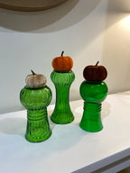 Green Hoosier Glass Florist Vase
