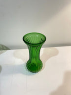 Green Hoosier Glass Florist Vase