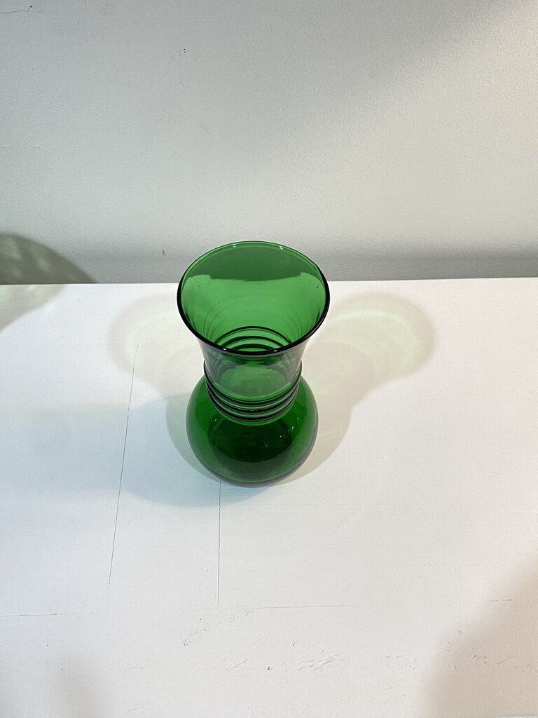 Forest Green Anchor Hocking Vase