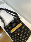 Black and Cream Side Bag/Purse